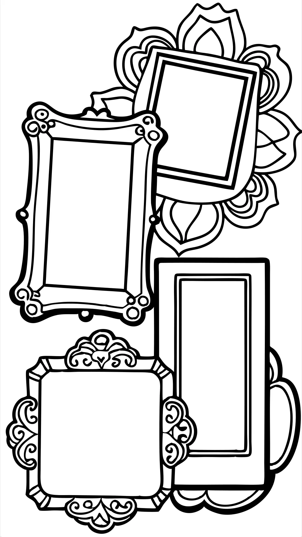 coloring pages of picture frames